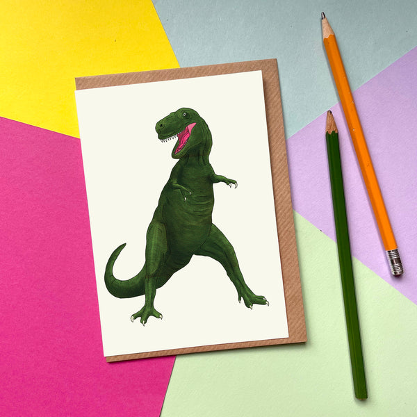 T Rex - Greetings Card