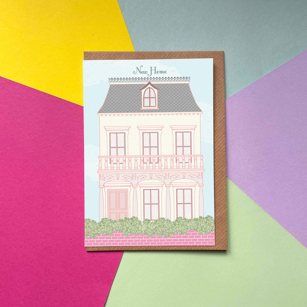 Victorian New Home - Greetings Card