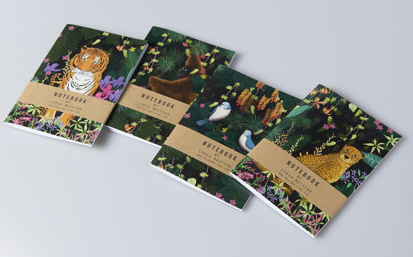 Pack of Four Jungle Notebooks