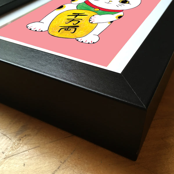 Maneki Neko - Framed Mini Print