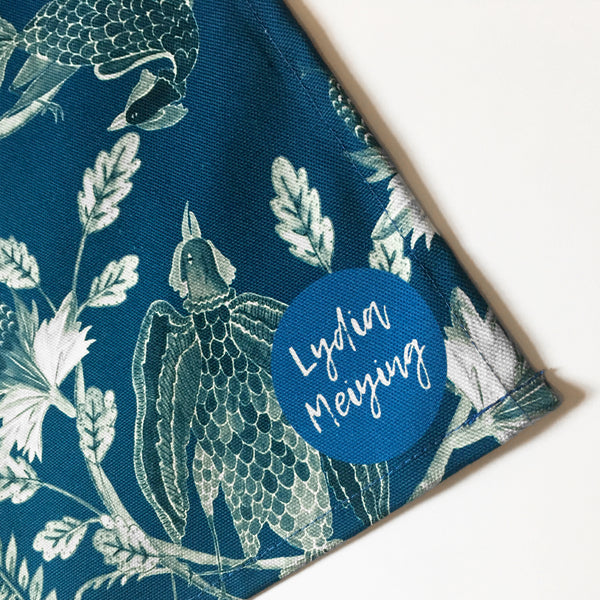 Emperor's Garden (Cobalt) - Tea Towel