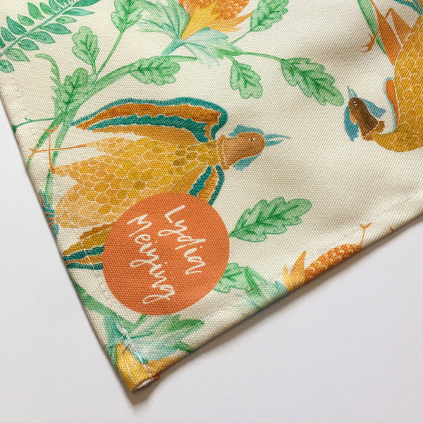 Emperor's Garden (Ivory) - Tea Towel