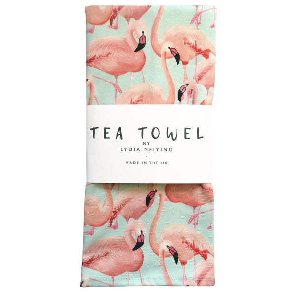 Flamingos - Tea Towel