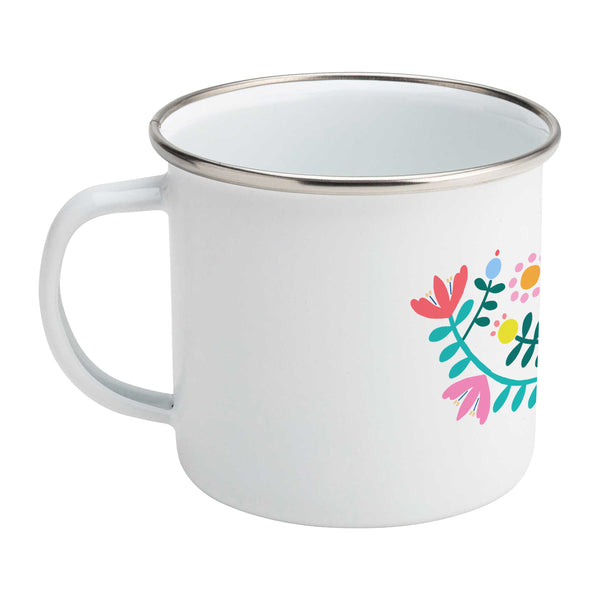 Folk Flowers - Enamel Mug