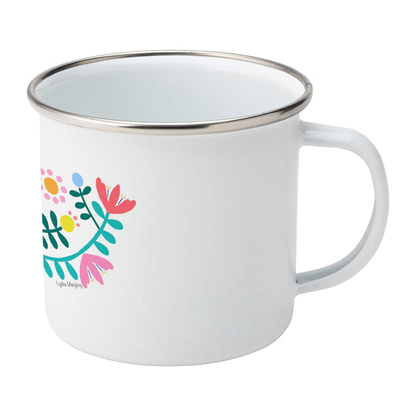 Folk Flowers - Enamel Mug