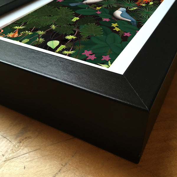 Jungle Birds - Framed Mini Print