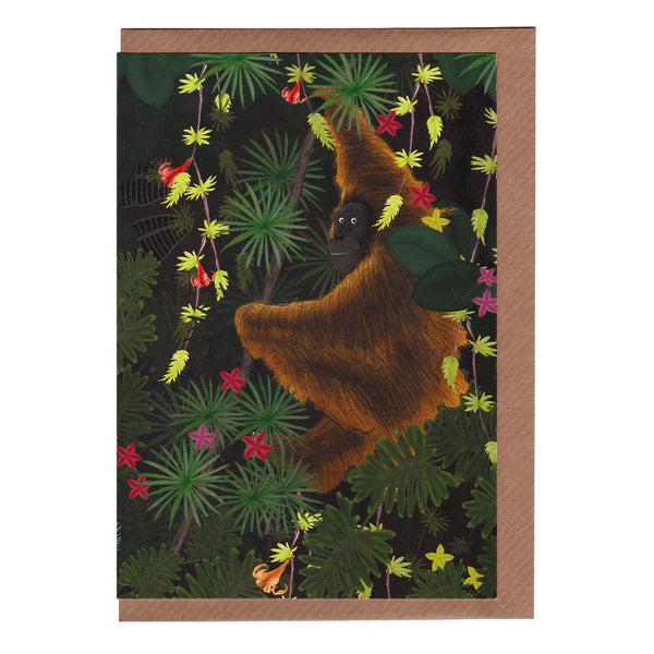 Jungle Orangutan - Greetings Card