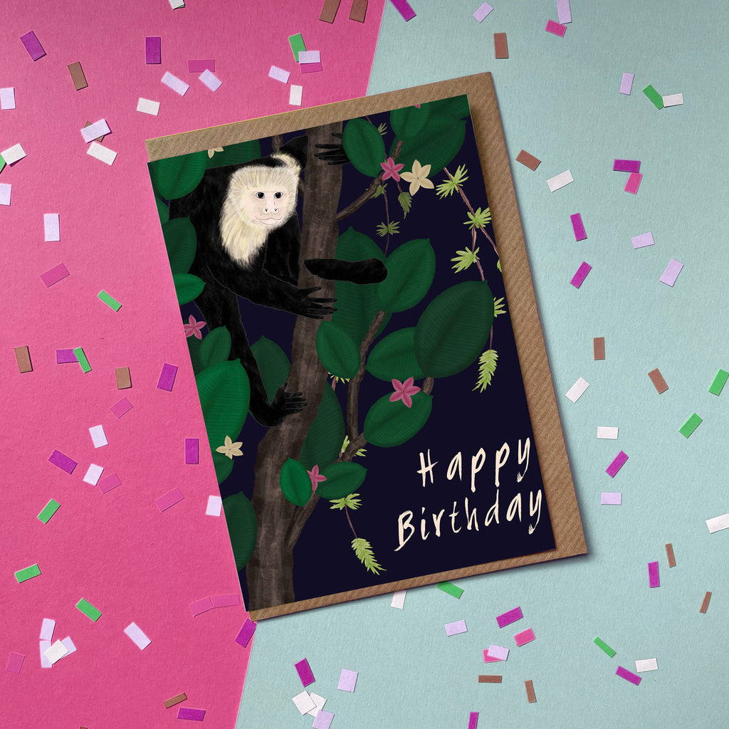 Happy Birthday Monkey - Greetings Card