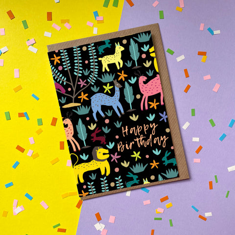 Happy Birthday (The Lion and the Hare) - Greetings Card