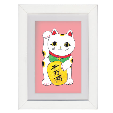 Maneki Neko - Framed Mini Print