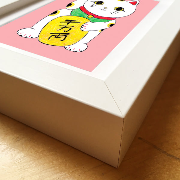 Maneki Neko - Framed Mini Print