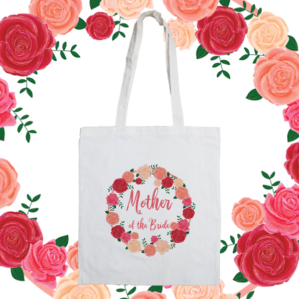 Peach Flowers - Personalised Tote Bag