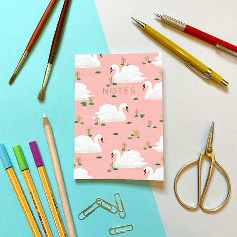 Pink Swan - Mini Notebook