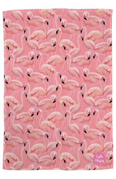 Pink Flamingos - Tea Towel