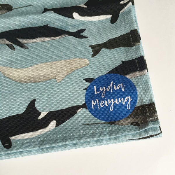 Whales - Tea Towel