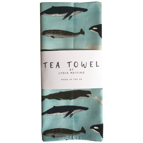 Whales - Tea Towel
